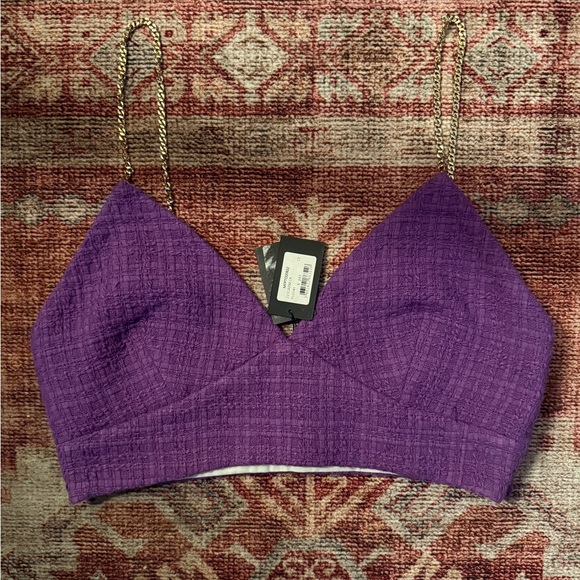 Maje Tweed Crop Top - Picture 5 of 6